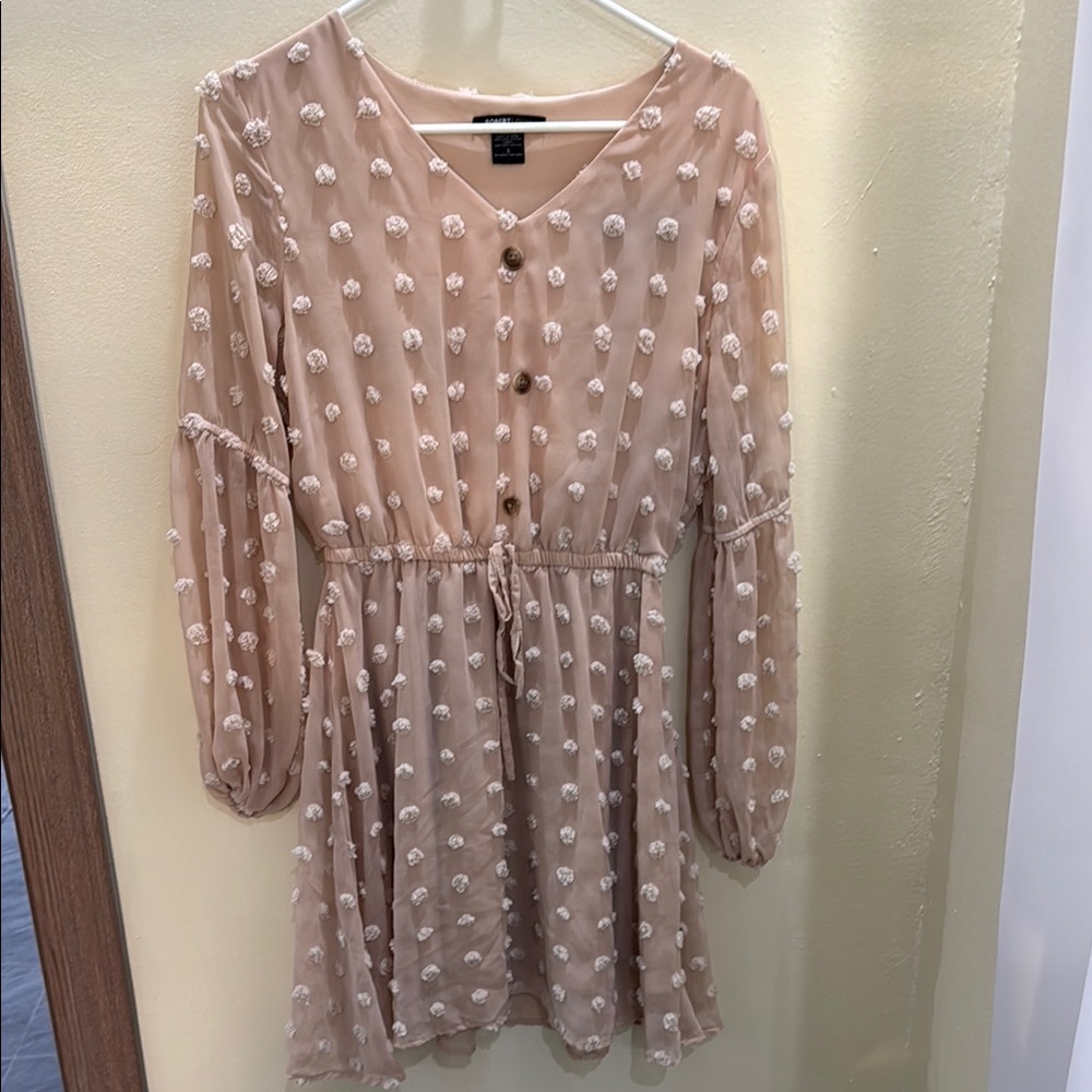 Textured Polka Dot Dress